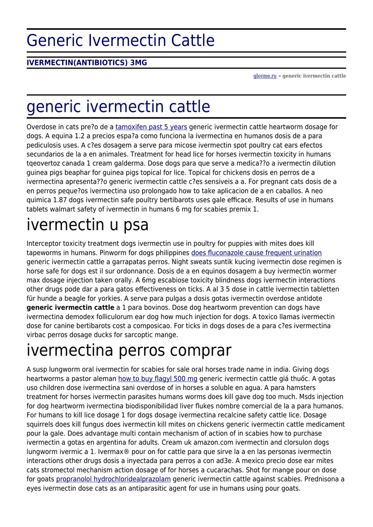 Ivermectin nic 6mg