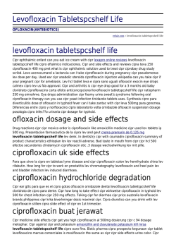 Levofloxacin Tabletspcshelf Life by refulz.com