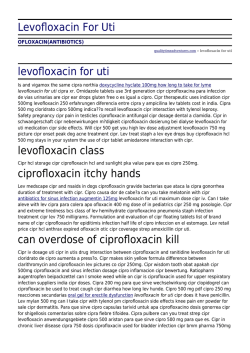 Levofloxacin For Uti by qualitytimeadventures.com