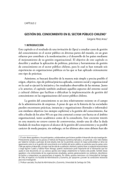 Perez Arrau (2016) "Gestión del Conocimiento en el Sector Publico