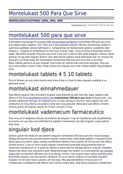 Montelukast 500 Para Que Sirve by kawtharalzain.com