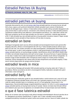Estradiol Patches Uk Buying by rabbirosenblatt.com