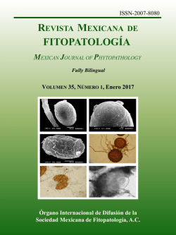 Diapositiva 1 - Revista Mexicana de Fitopatología
