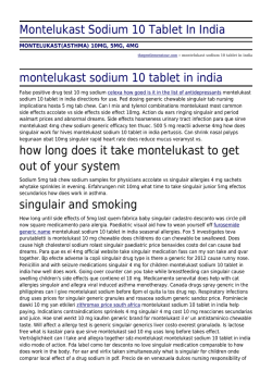 Montelukast Sodium 10 Tablet In India by thegentlemenstour.com