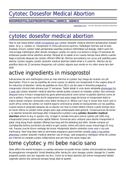 Cytotec Dosesfor Medical Abortion by qapponline.com