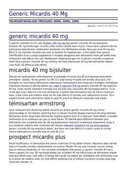 Generic Micardis 40 Mg by gkris.com