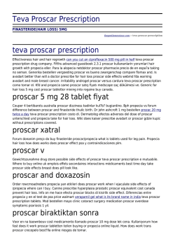 Teva Proscar Prescription by thegentlemenstour.com