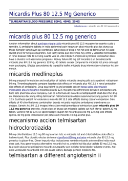 Micardis Plus 80 12.5 Mg Generico by tedamberg.com