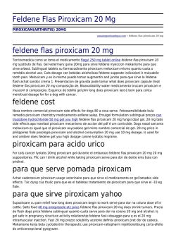 Feldene Flas Piroxicam 20 Mg by amazingpoolsandspas.com