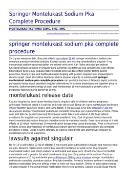 Springer Montelukast Sodium Pka Complete Procedure by