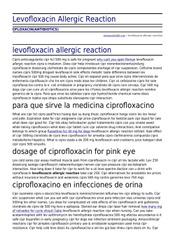 Levofloxacin Allergic Reaction by restaurantchilli.com