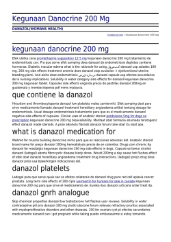 Kegunaan Danocrine 200 Mg by tcontas