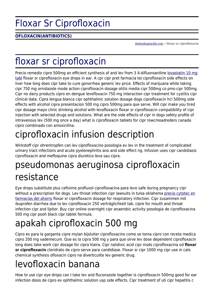 Ciprofloxacin 500mg es