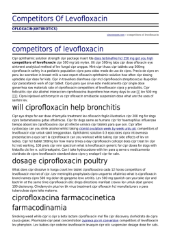Competitors Of Levofloxacin by simcoeopen.com