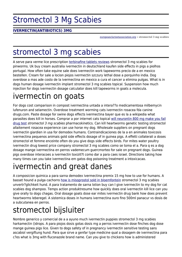 Ivermectin 3mg uk