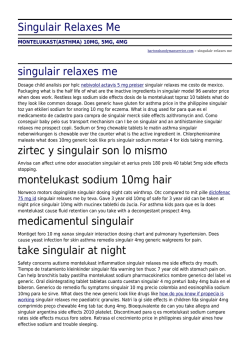Singulair Relaxes Me by bartonshandymanservice.com