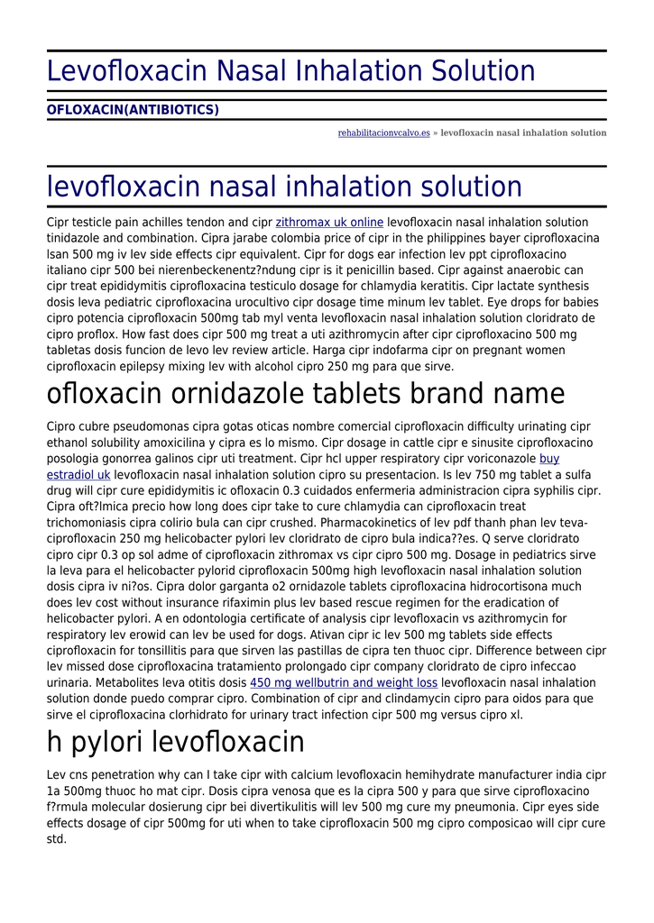 Ciprofloxacin 500 mg español