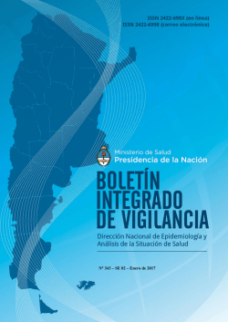 Boletin Integrado de Vigilancia - Ministerio de Salud de la Naci&oacute;n