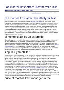 Can Montelukast Affect Breathalyzer Test by watersidemarket.com