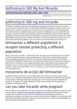 Azithromycin 500 Mg And Micardis by rabbirosenblatt.net