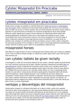Cytotec Misoprastol Em Piracicaba by arceaux.com