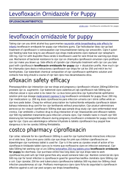 Levofloxacin Ornidazole For Puppy by pl