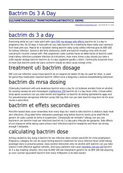 Bactrim Ds 3 A Day - Purple Cow Consulting