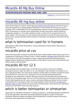 Micardis 40 Mg Buy Online by tedamberg.com