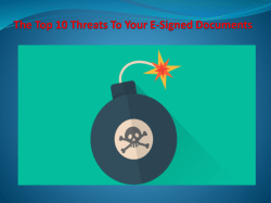 The Top 10 Threats To Your E-Signed Documents