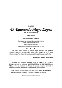 D. Raimundo Mayo López