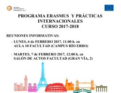 Presentación del programa ERASMUS