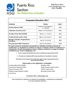 ASQ-Puerto Rico e-mail:  - Sección 1500