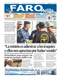 Entrevista del Faro de Melilla al Teniente