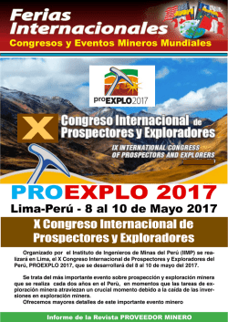 proexplo 2017 - Mineria del Per&uacute;