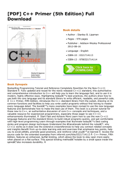 C++ Primer (5th Edition) Full