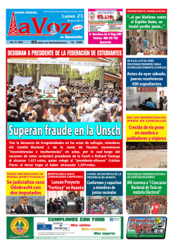 lunes 23 de enero de 2017 - Diario La Voz de Ayacucho
