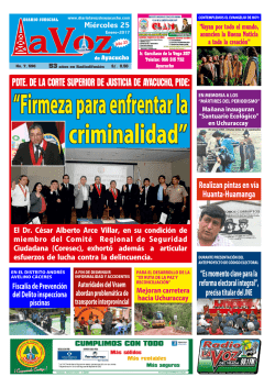 miércoles 25 de enero de 2017
