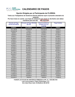 calendario de pagos - PCG Public Partnerships