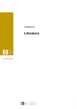 Descargar catálogo online de Literatura