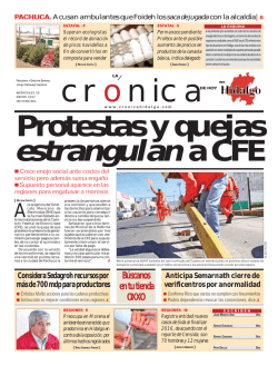 miercoles 25 de enero - La Crónica de Hoy en Hidalgo