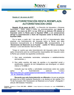 autorretención renta reemplaza autorretención cree