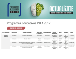 Programas Educativos INTA 2017