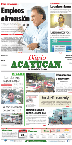 Martes 24 de Enero de 2017