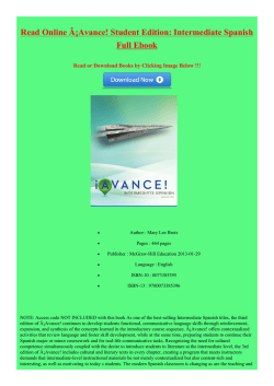 Read Online Â¡Avance! Student Edition