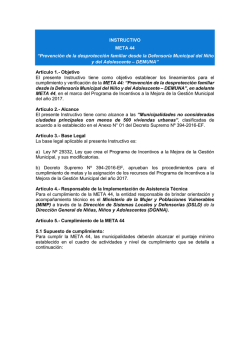 INSTRUCTIVO META 44 “Prevención de la desprotección