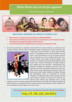Descargue el PDF completo del programa del 27 de enero 2017