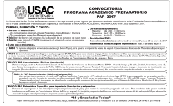 convocatoria programa académico preparatorio -pap- 2017