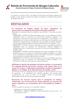 Boletín de Prevención de Riesgos Laborales de Castilla y León nº