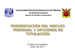 Presentación del Nucleo Terminal - Facultad de Economía