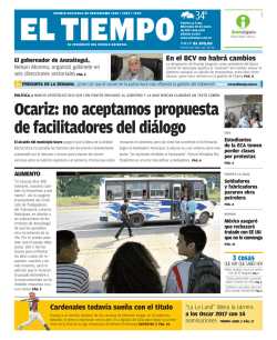 Ocariz: no aceptamos propuesta de facilitadores del